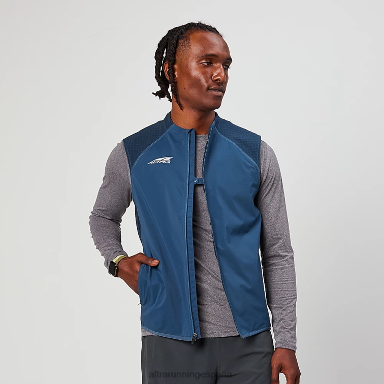 Altra chaleco de viento trail P4ZZ334 chaquetas y chalecos Armada hombres