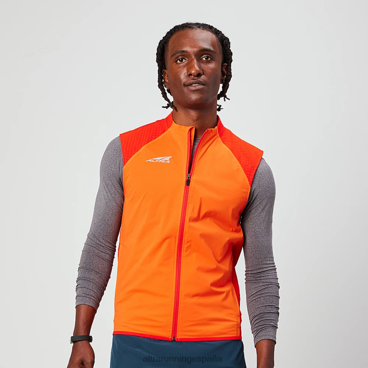 Altra chaleco de viento trail P4ZZ335 chaquetas y chalecos rojo hombres