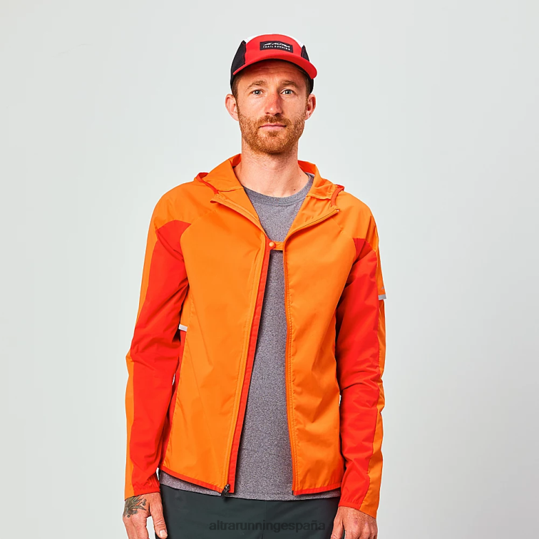 Altra cortavientos trail P4ZZ336 chaquetas y chalecos naranja roja hombres