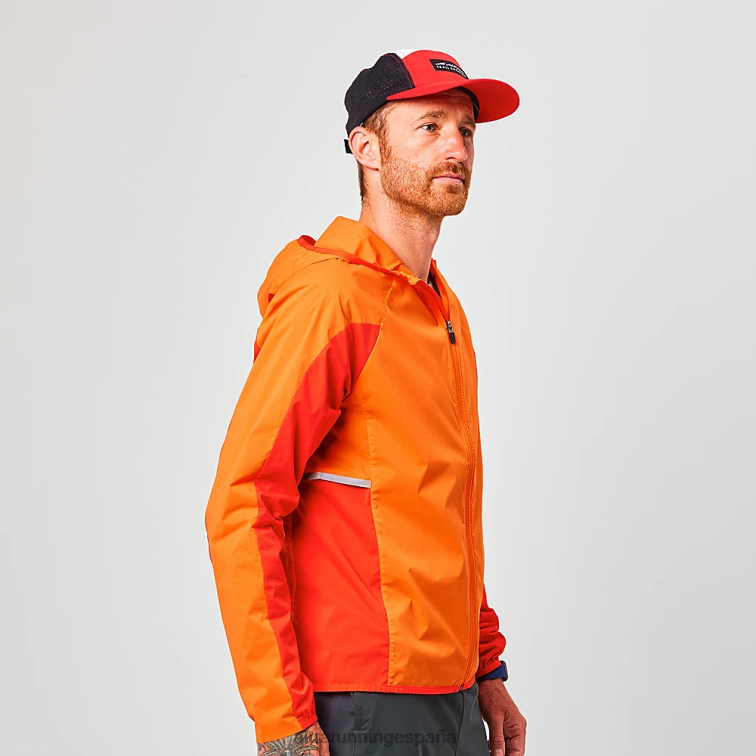 Altra cortavientos trail P4ZZ336 chaquetas y chalecos naranja roja hombres