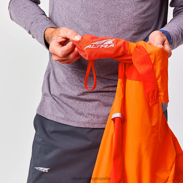 Altra cortavientos trail P4ZZ336 chaquetas y chalecos naranja roja hombres