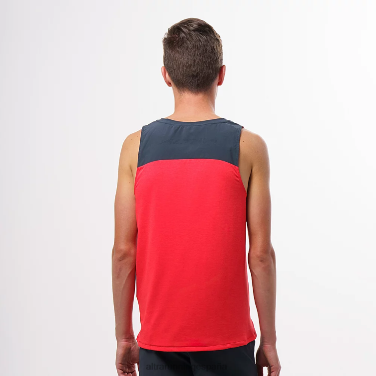 Altra Camiseta sin mangas que se desvanece P4ZZ298 tapas brezo rojo fuego hombres