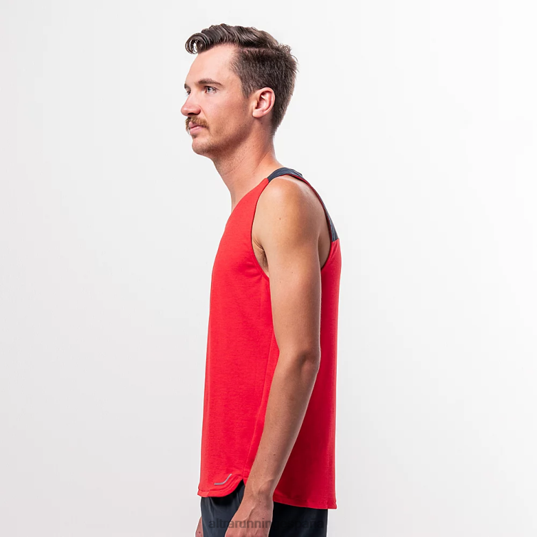 Altra Camiseta sin mangas que se desvanece P4ZZ298 tapas brezo rojo fuego hombres
