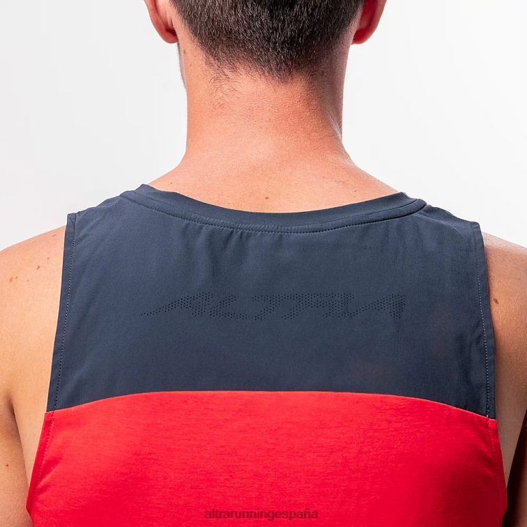 Altra Camiseta sin mangas que se desvanece P4ZZ298 tapas brezo rojo fuego hombres