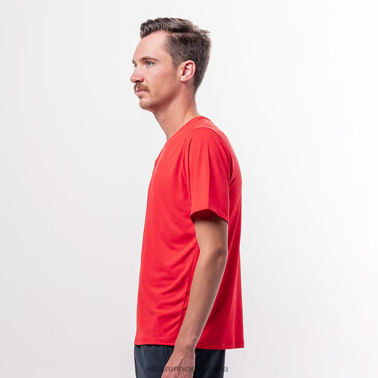 Altra camiseta básica de manga corta P4ZZ310 tapas brezo rojo fuego hombres