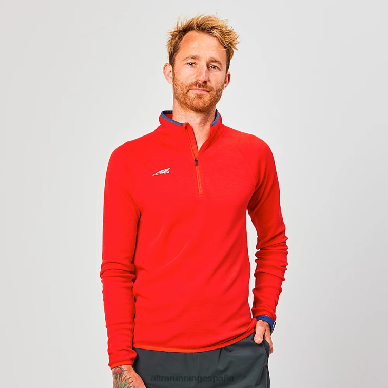Altra núcleo de lana merino 1/2 cremallera P4ZZ314 tapas rojo hombres