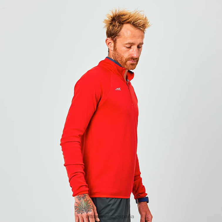 Altra núcleo de lana merino 1/2 cremallera P4ZZ314 tapas rojo hombres