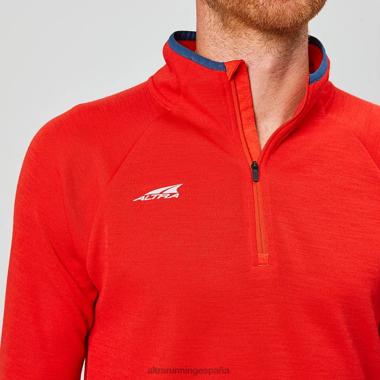 Altra núcleo de lana merino 1/2 cremallera P4ZZ314 tapas rojo hombres
