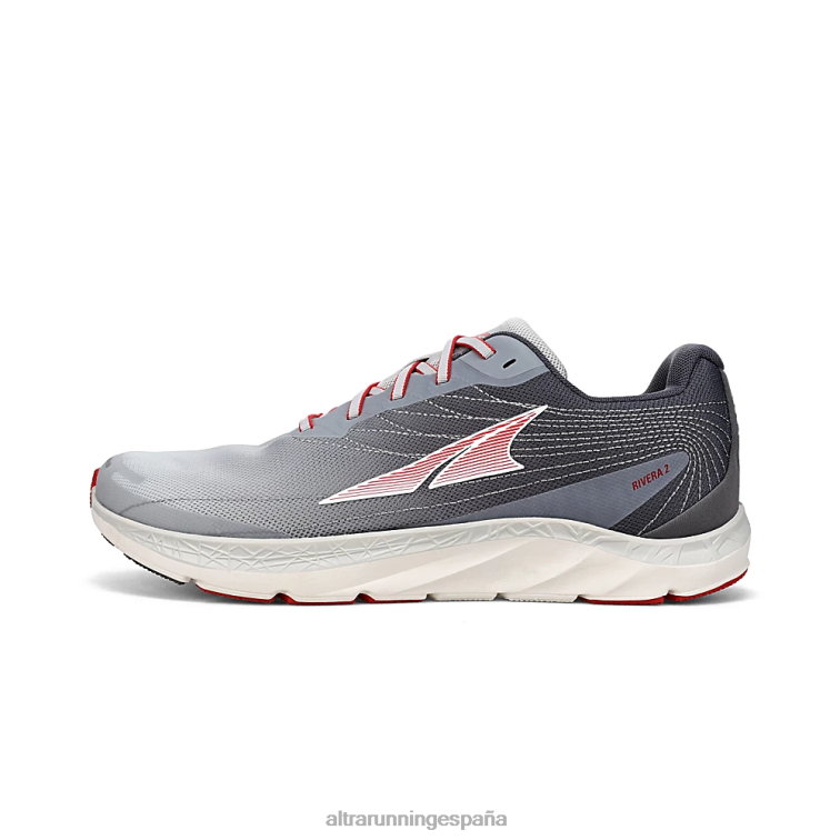 Altra rivera 2 P4ZZ295 zapatos de carretera gris claro/rojo hombres