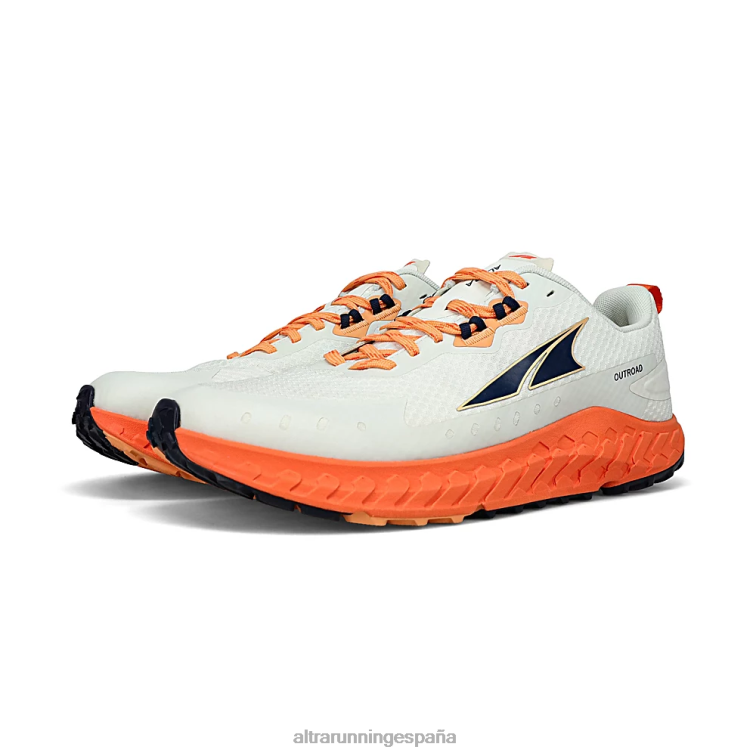 Altra fuera de la carretera P4ZZ233 zapatos de pista blanco/naranja hombres