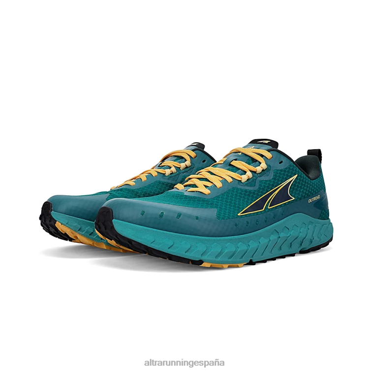 Altra fuera de la carretera P4ZZ234 zapatos de pista verde azulado profundo hombres