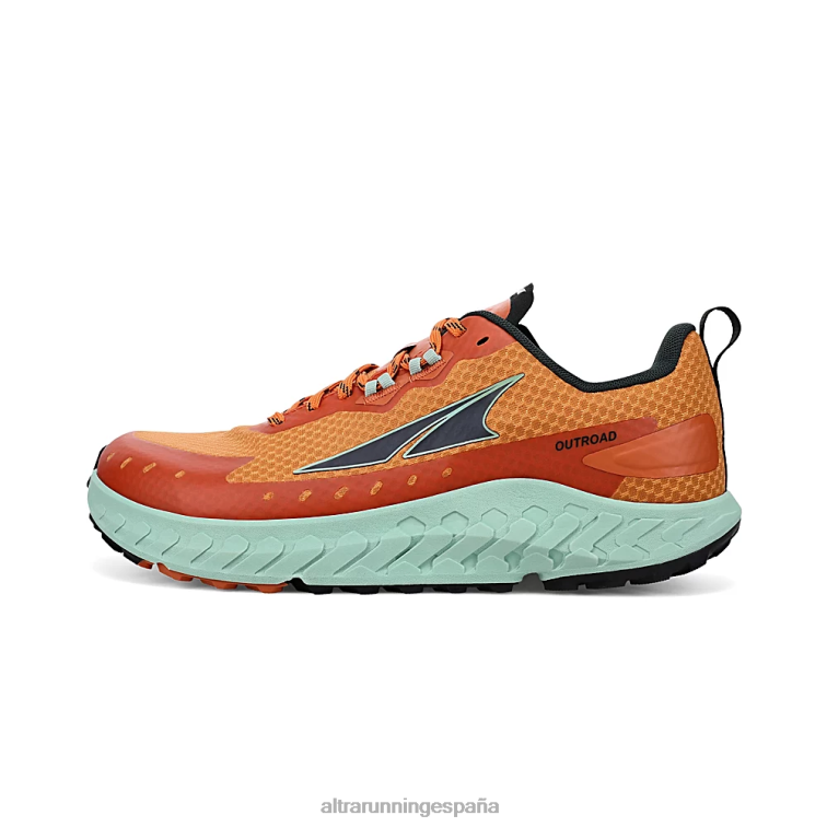 Altra fuera de la carretera P4ZZ236 zapatos de pista verde/naranja hombres