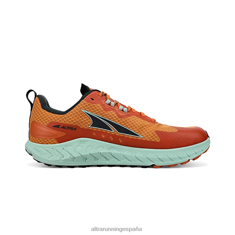 Altra fuera de la carretera P4ZZ236 zapatos de pista verde/naranja hombres