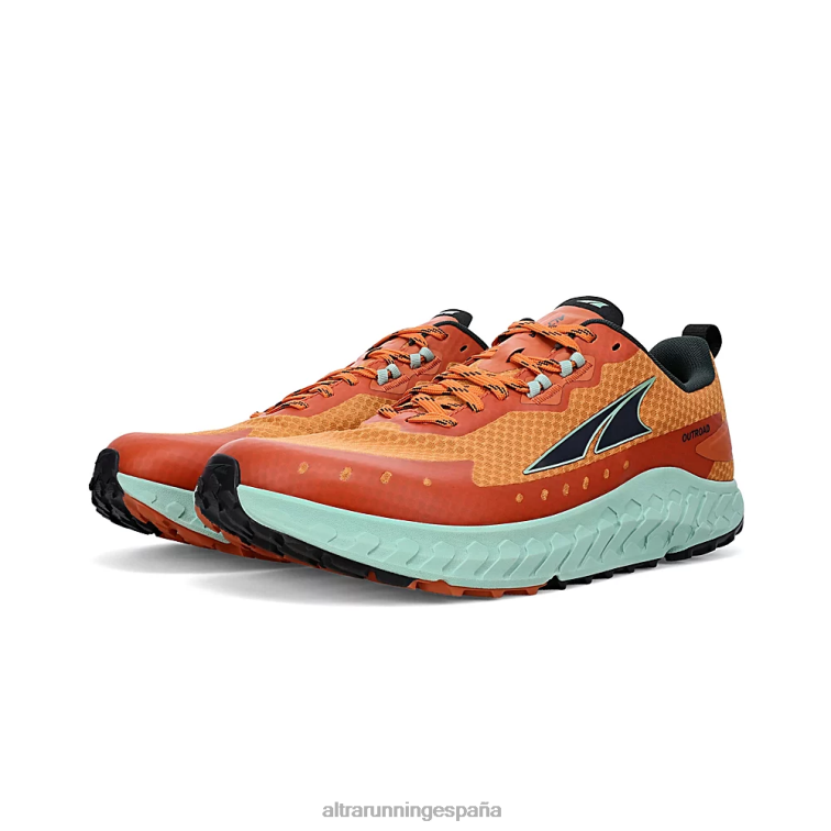 Altra fuera de la carretera P4ZZ236 zapatos de pista verde/naranja hombres