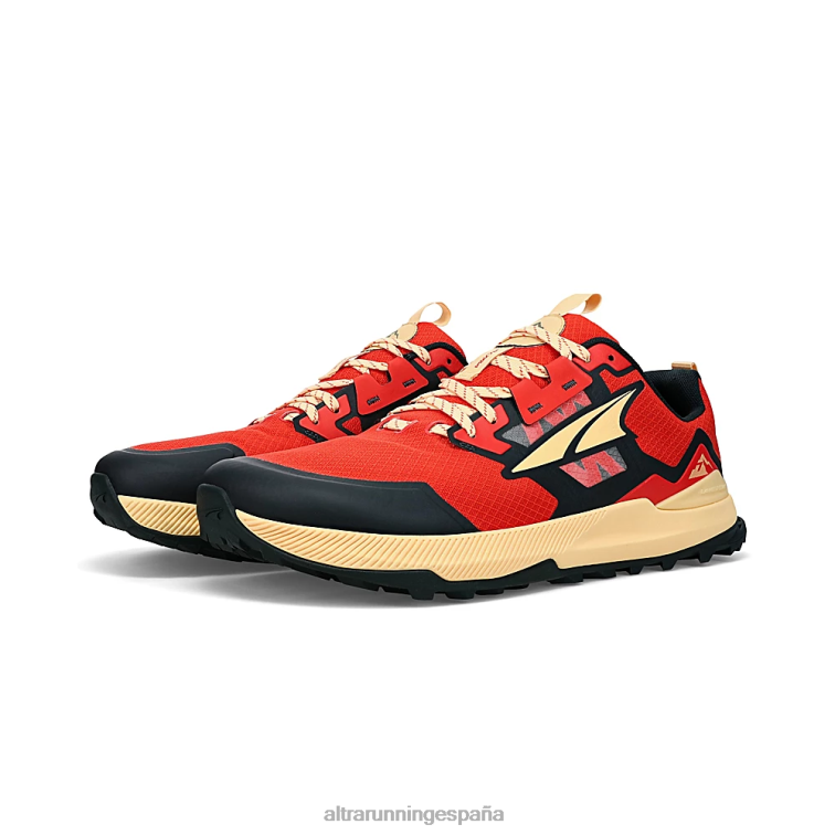 Altra pico solitario 7 P4ZZ195 zapatos de pista naranja roja hombres