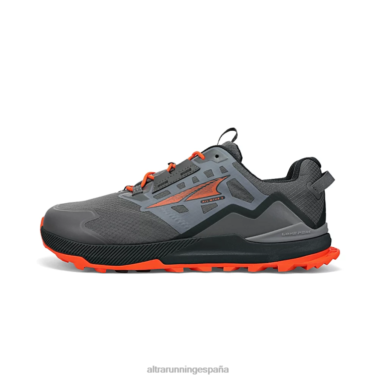Altra pico solitario all-wthr bajo 2 P4ZZ218 zapatos de pista gris/naranja hombres