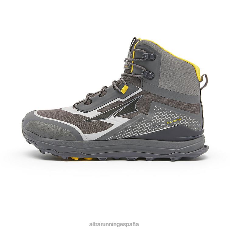 Altra pico solitario todo-wthr medio P4ZZ243 zapatos de pista gris/amarillo hombres