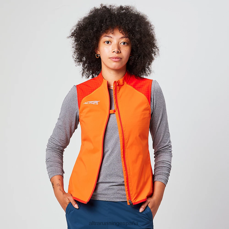 Altra chaleco de viento trail P4ZZ169 chaquetas y chalecos rojo mujer