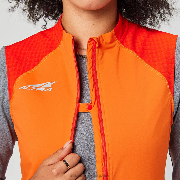 Altra chaleco de viento trail P4ZZ169 chaquetas y chalecos rojo mujer