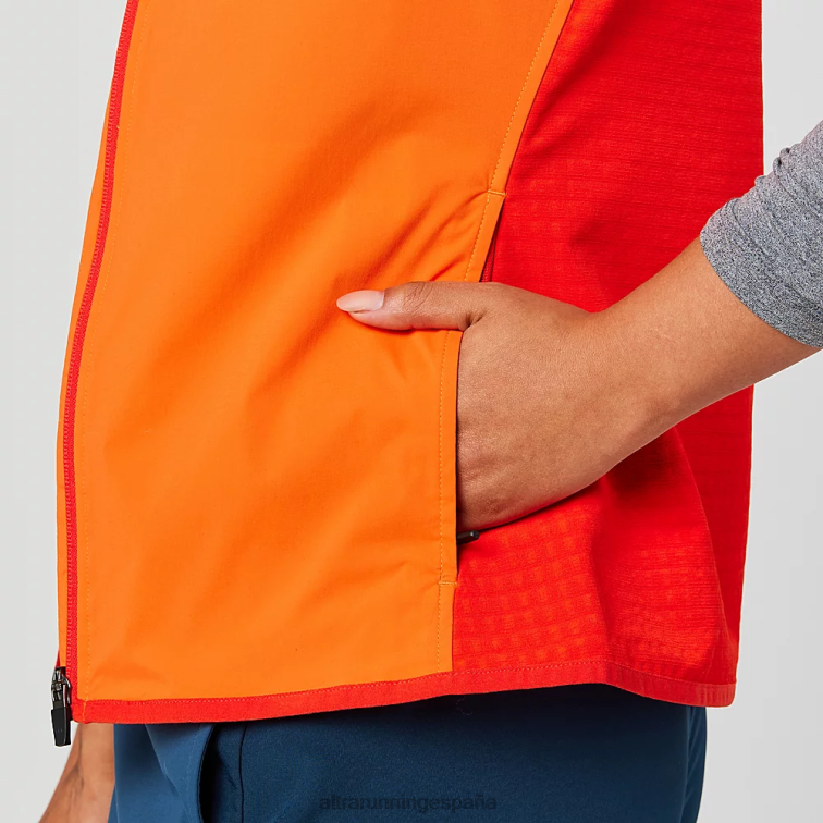 Altra chaleco de viento trail P4ZZ169 chaquetas y chalecos rojo mujer