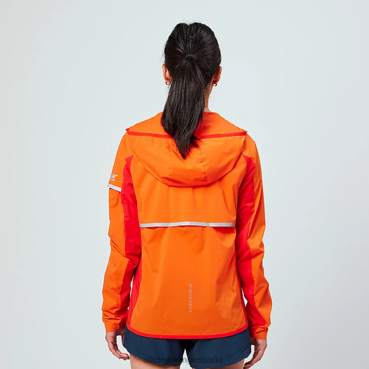 Altra cortavientos trail P4ZZ168 chaquetas y chalecos naranja roja mujer