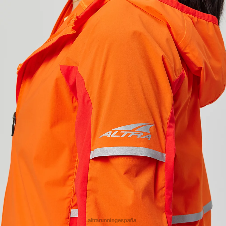Altra cortavientos trail P4ZZ168 chaquetas y chalecos naranja roja mujer