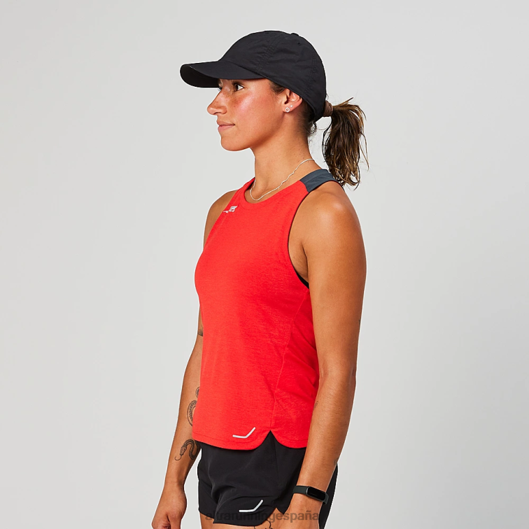 Altra Camiseta sin mangas que se desvanece P4ZZ115 tapas brezo rojo fuego mujer