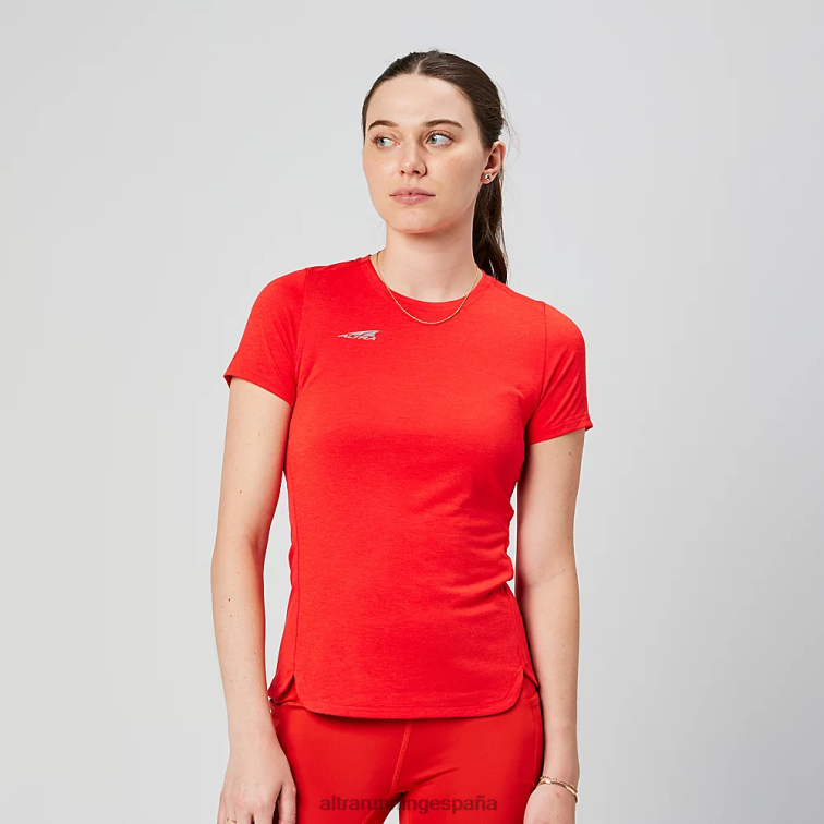 Altra camiseta básica de manga corta P4ZZ132 tapas brezo rojo fuego mujer