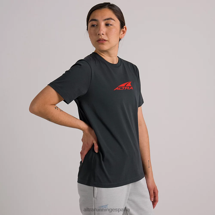 Altra camiseta reciclada todos los días P4ZZ133 tapas bosque río negro mujer