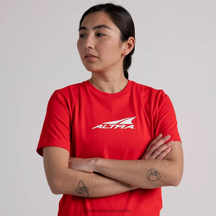 Altra camiseta reciclada todos los días P4ZZ135 tapas rojo fuego mujer