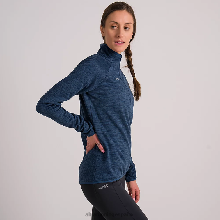 Altra jersey con media cremallera P4ZZ143 tapas brezo del océano iluminado por la luna mujer