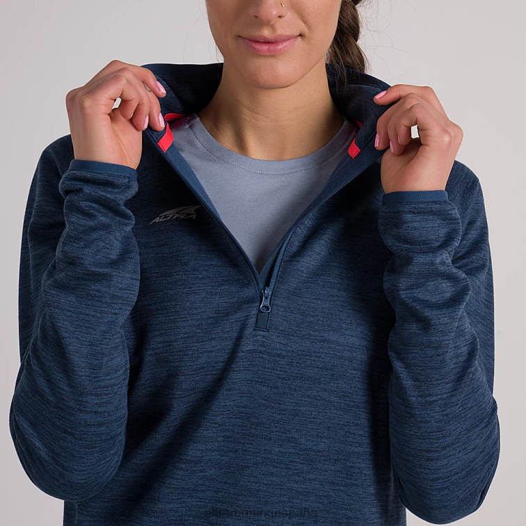 Altra jersey con media cremallera P4ZZ143 tapas brezo del océano iluminado por la luna mujer