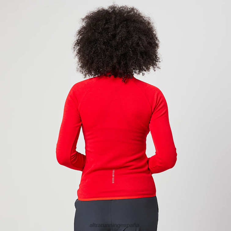 Altra núcleo de lana merino 1/2 cremallera P4ZZ138 tapas rojo mujer
