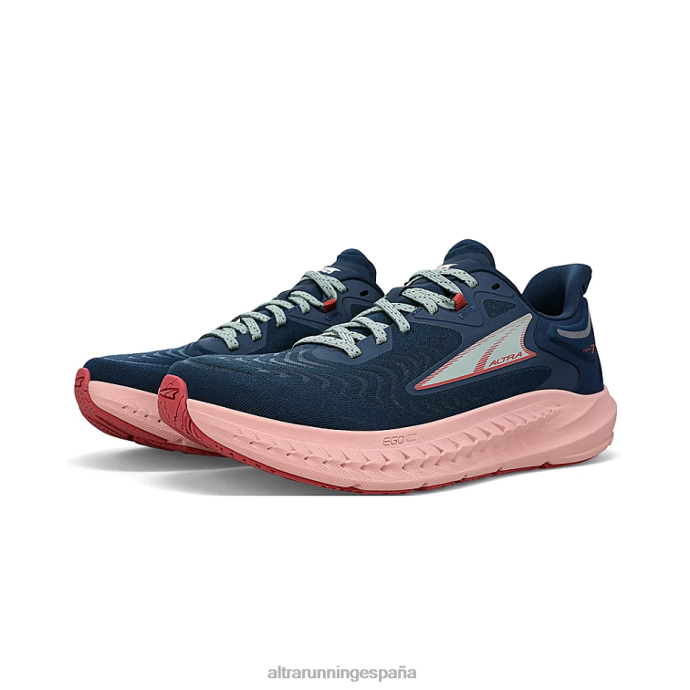 Altra Torín 7 P4ZZ68 zapatos de carretera verde azulado profundo/rosa mujer