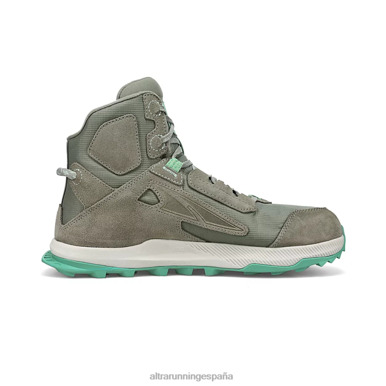 Altra caminante pico solitario 2 P4ZZ38 zapatos de pista Verde Gris mujer