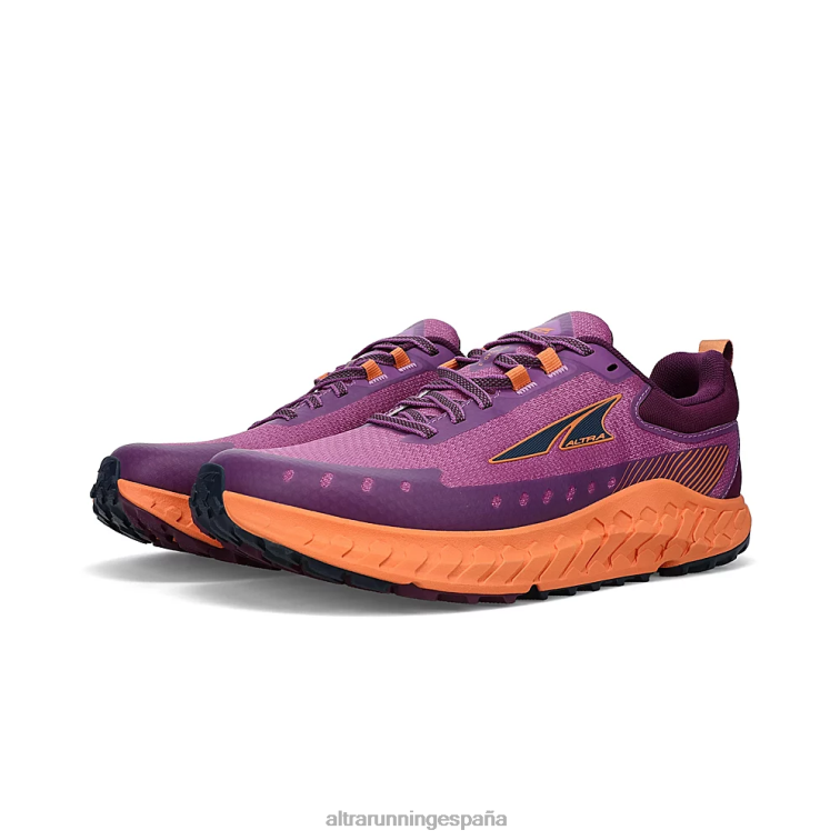 Altra carretera 2 P4ZZ4 zapatos de pista morado/naranja mujer
