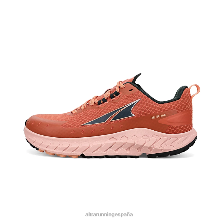 Altra fuera de la carretera P4ZZ47 zapatos de pista naranja roja mujer