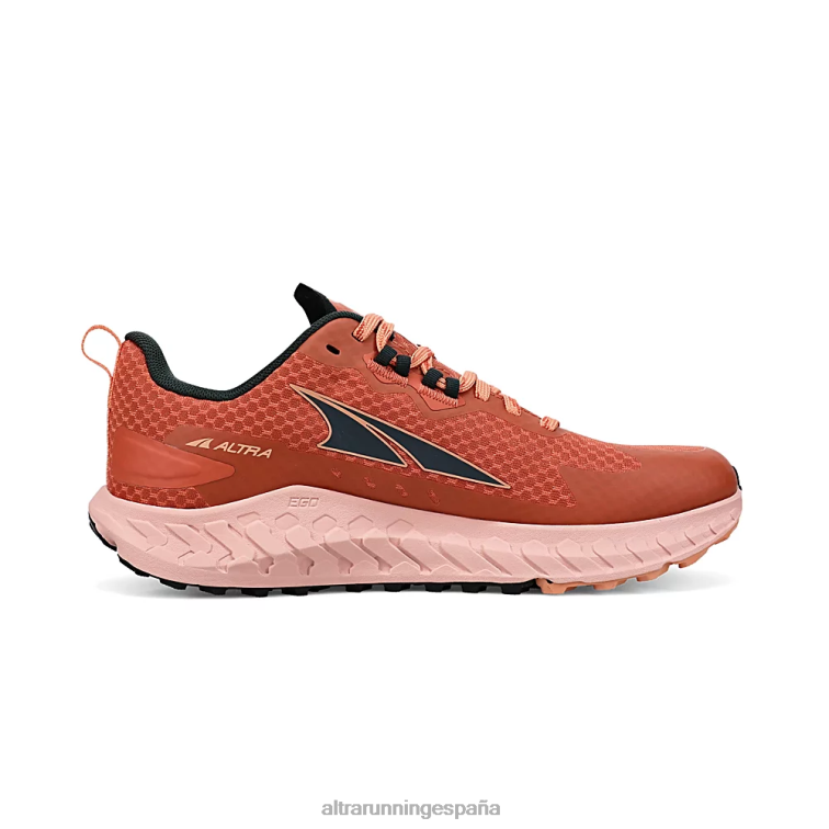 Altra fuera de la carretera P4ZZ47 zapatos de pista naranja roja mujer