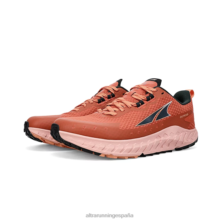 Altra fuera de la carretera P4ZZ47 zapatos de pista naranja roja mujer