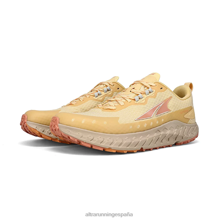 Altra fuera de la carretera P4ZZ49 zapatos de pista naranja mujer