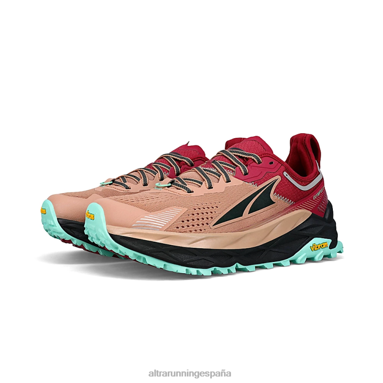 Altra olimpo 5 P4ZZ10 zapatos de pista rojo marrón mujer