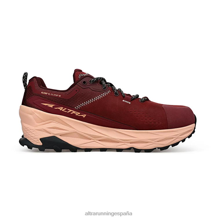 Altra olympus 5 caminata bajo gtx P4ZZ39 zapatos de pista granate mujer