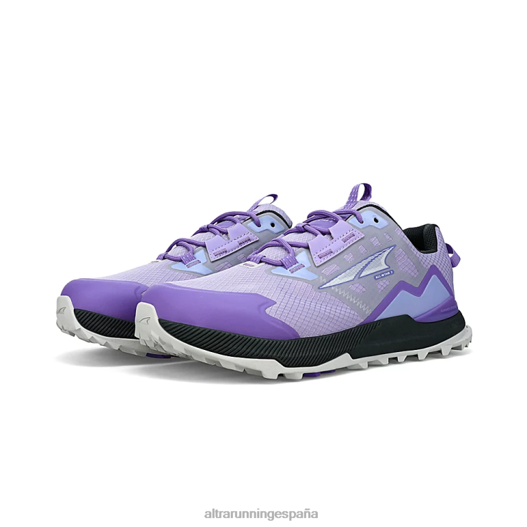 Altra pico solitario all-wthr bajo 2 P4ZZ34 zapatos de pista gris/morado mujer