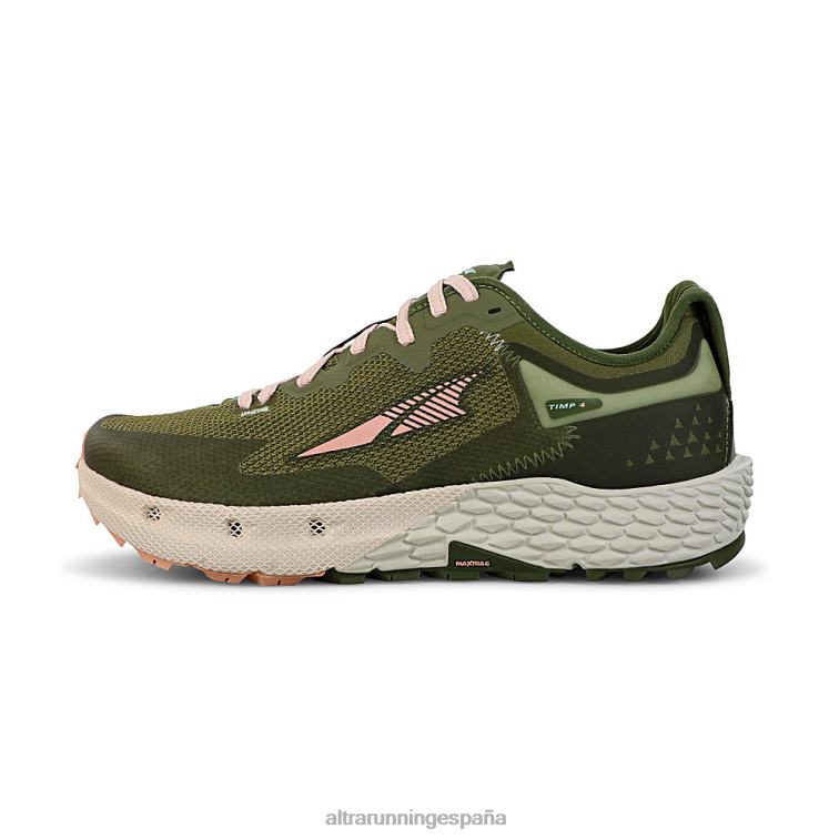 Altra timbal 4 P4ZZ27 zapatos de pista aceituna polvorienta mujer